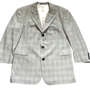 HUGO BOSS Plaid 3-Button Suit Jacket Sz 42R